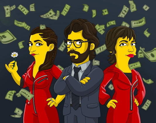La Casa de Papel: Así se verían sus personajes si fueran parte de Los Simpsons